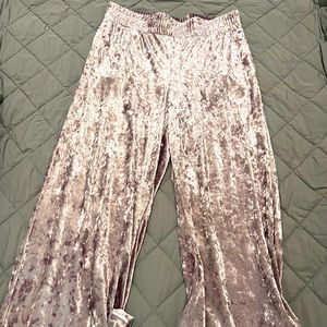 Target brand crushed velvet wide leg pants